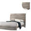 Lit très grand contemporain, meubles de chambre à coucher en bois gris, bois, moderne