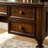 Retro Nut-brown Rectangle Solid Wood Writing Desk-793874038
