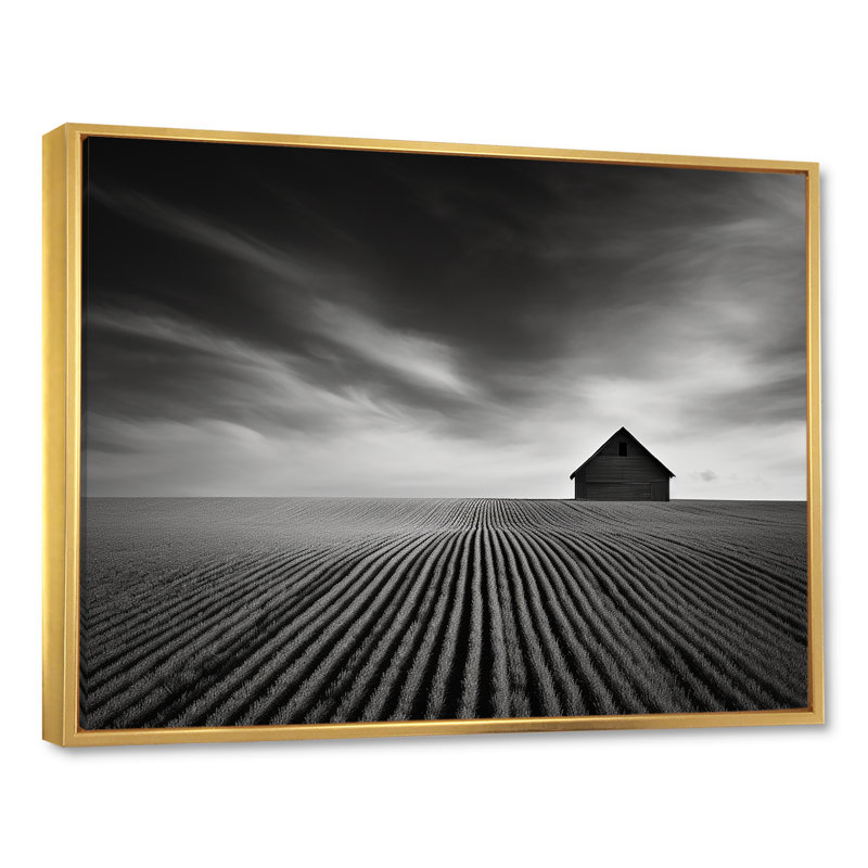 Décoration de campagne grange noire et blanche - Décoration murale grange_106680, H 16 po x l 32 po x P 1 po