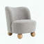 Fauteuil d'appoint Boucle, pieds sphériques et dossier arrondi-658184472-658184470