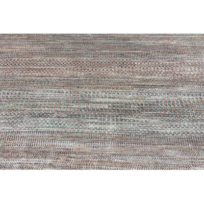 Hand-Knotted High-Quality Gray and Rust Area Rug