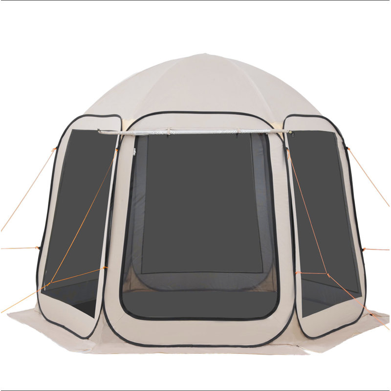 Screen House Tent, 10 X 9.2 Ft, 4-8 Person Pop Up Screen Tent With Extended Awning, Portable Screened In Canopy With Carry Bag, Netting Sides, For Patio, Backyard, And Outdoor Activities