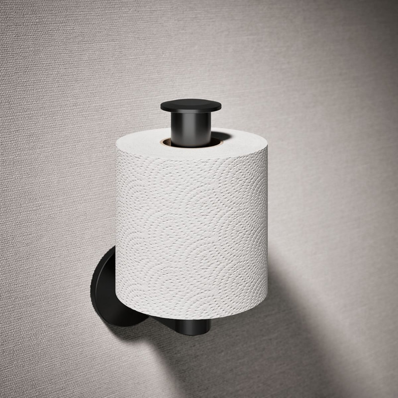 Components Vertical Toilet Tissue Holder, Matte Black