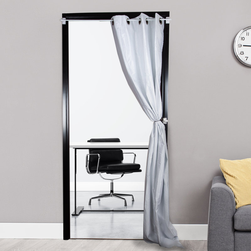 Tringle à rideaux magnétique Landry, blanc, 28" - 48"