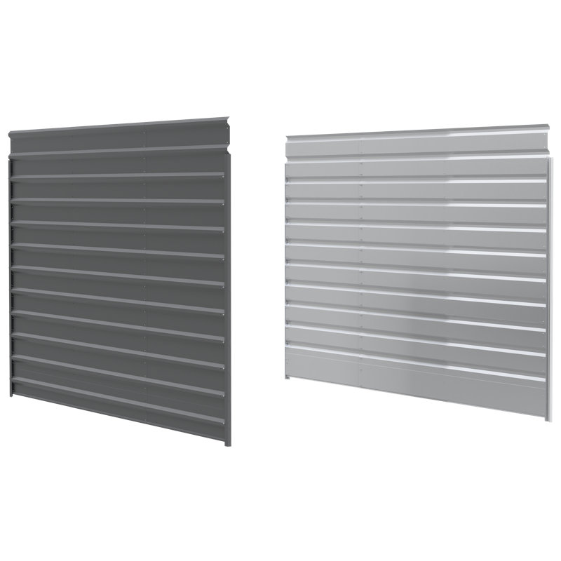 Charcoal Galvanized Steel Carport Enclosure Kit