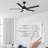 60'' Lisk 5 - Blade  Smart ceiling fan with light-12116469