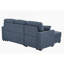Canapé modulaire 76,5 po en mélange de lin avec lit escamotable et rangement pour chaise longue-2051073780