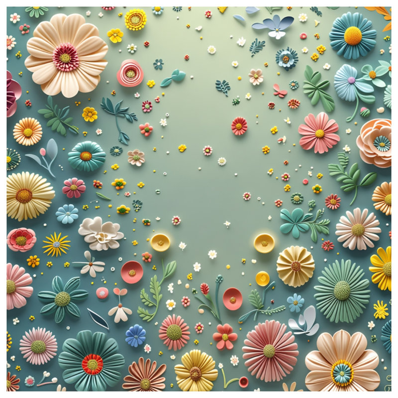 Tapis de bain floral, L 24 po x L 17 po