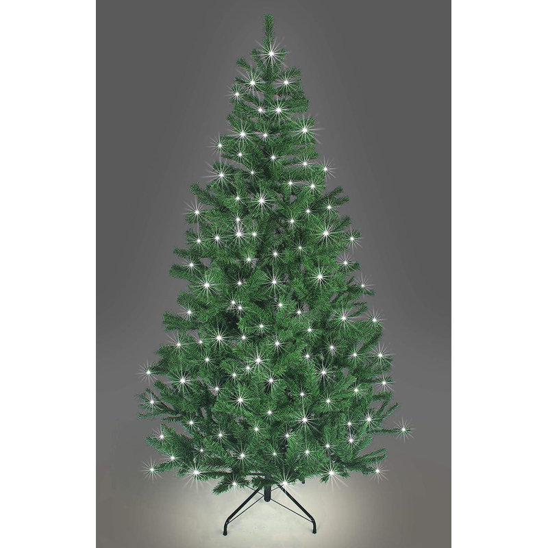 Lighted Artificial Christmas Tree, 6.99ft H