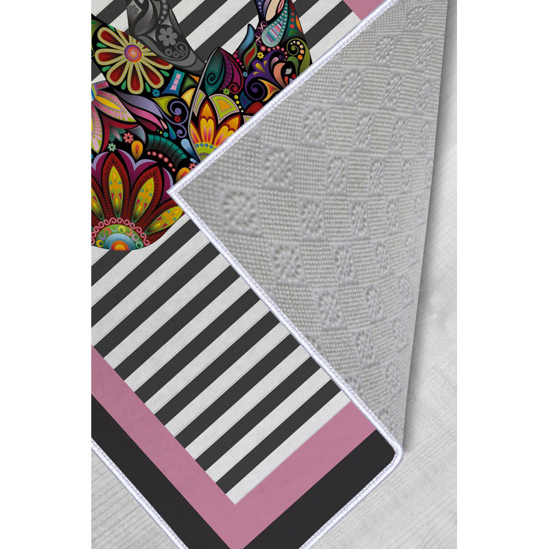 Premium Woven Carpet Area Rug, 5.9 x 9.2 ft, 100% Polyester, 650 g/m² | Antibacterial, Non-Slip Underside, 3D Digital Printing | Machine Washable, Soft Pile Height: 0.3 in | Perfect for Living Room & Bedroom Decor