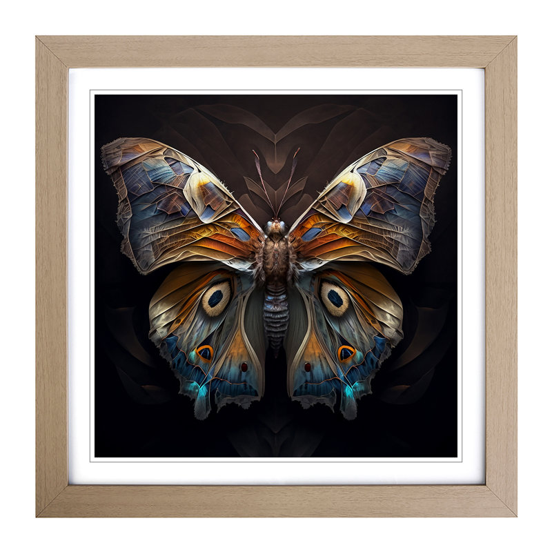 Moth - Framed Print, Oak