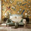 Papier peint oriental oriental avec oiseaux de style oriental-761517436-761517437