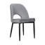 Chaise d'appoint rembourrée en velours gris Leica 