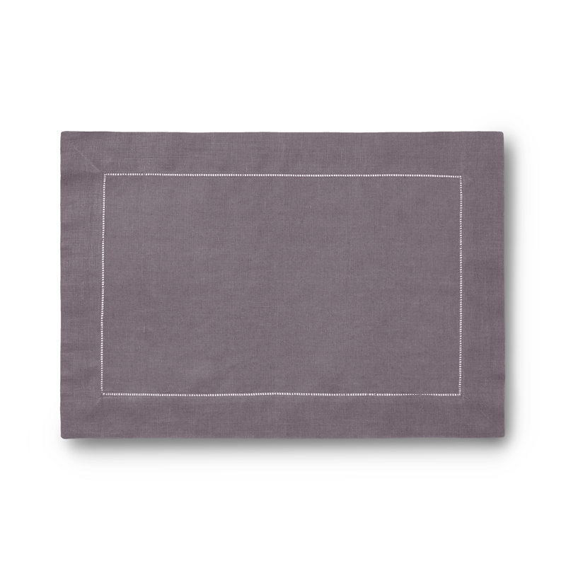 Festival Linen Rectangle Placemats, Mauve