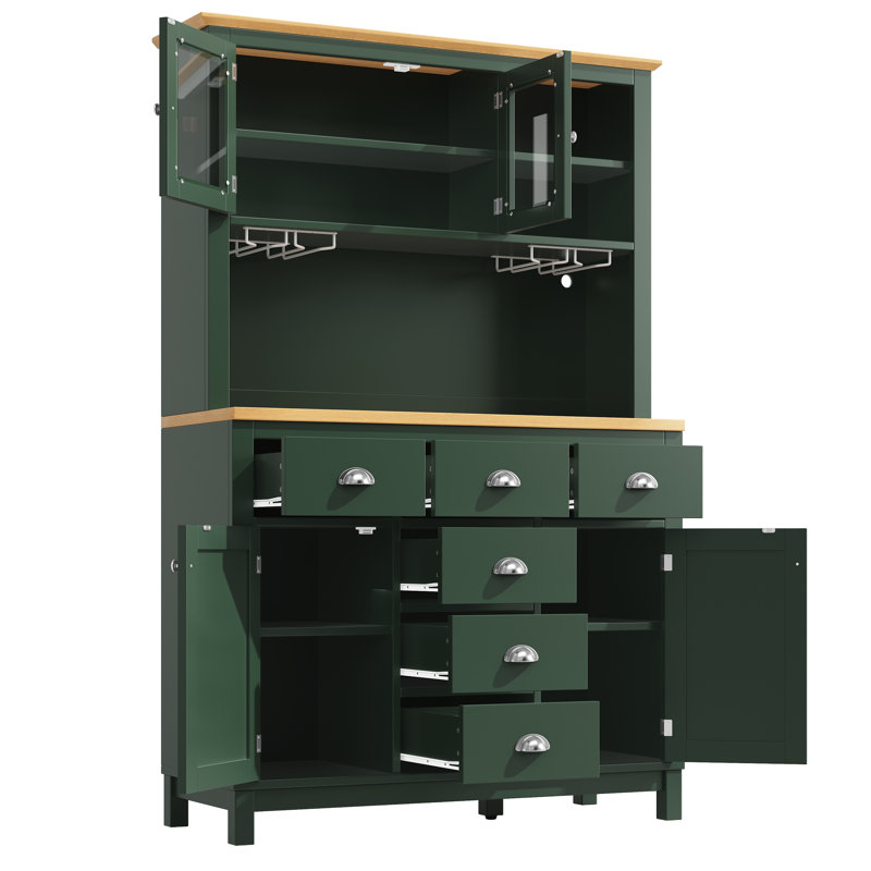 180cm Kitchen Pantry, Green