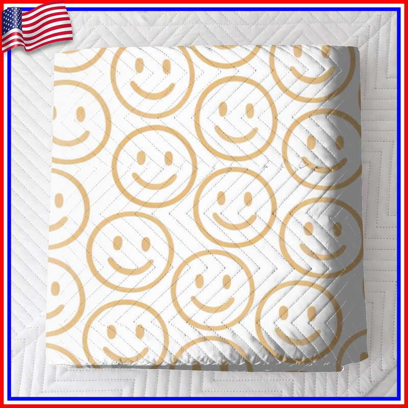 Couvre-lit matelassé Smiley Face, Full / Double