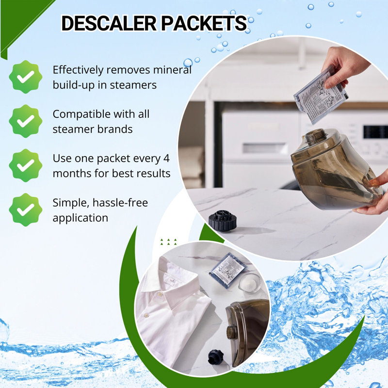 SALAV Garment Steamer Descaling Packets, 5-Pack