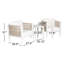 Lilah White 3-Piece Aluminum Side Chairs and Side Table