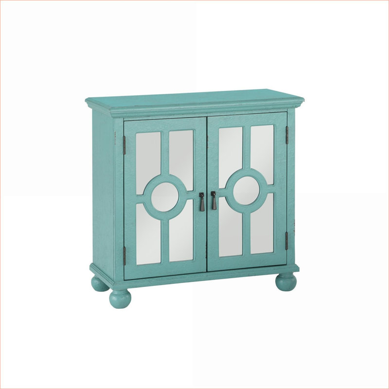 Armoires, commode de rangement moderne et antique avec portes miroir, l 28,25 po x P 13,25 po x H 27,25 po | Traditionnel | Chambre à coucher