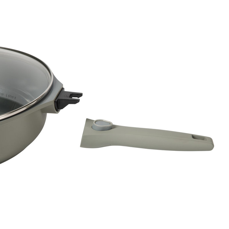 Sur La Table Kitchen Essentials Craft Studio 13 Piece Detachable Handle Pots and Pans Premium PFA Free Premium Ceramic Induction Cookware Set