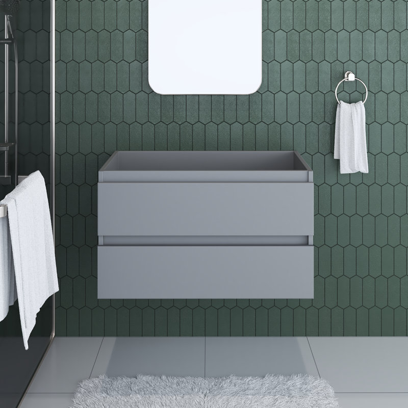 Salt 35.13 " Single Bathroom Vanity Base, Gray
