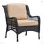 Ensemble de 2 chaises de jardin d'extérieur avec repose-pieds en rotin tissé à la main-597951199
