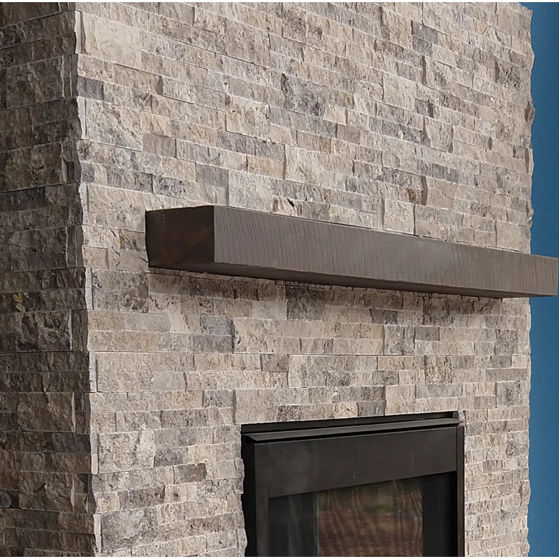 Anniek Fireplace Shelf Mantel, Gray, 66"
