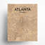 Carte de la ville d'Atlanta, impression rétro-1351822331-1351822330
