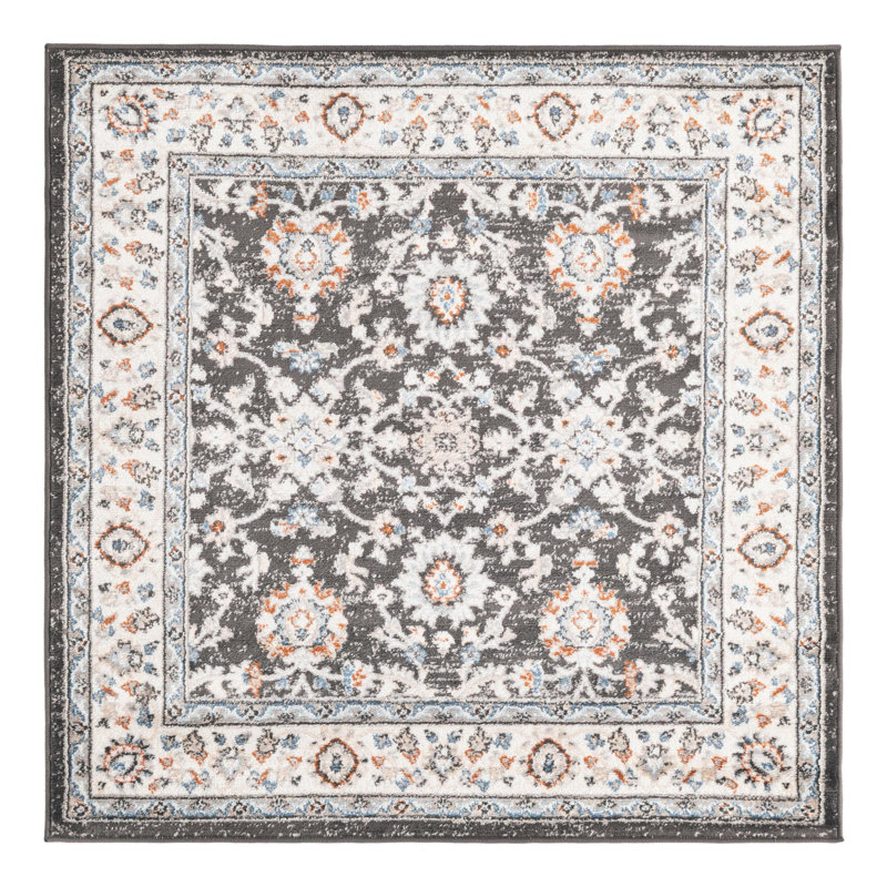 Arends Floral Indoor Rug, Square 4'