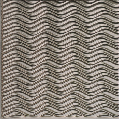 Wavation Horizontal MirroFlex 4ft. x 8ft. Glue Up PVC 3D Wall Panels 160 sq.ft.