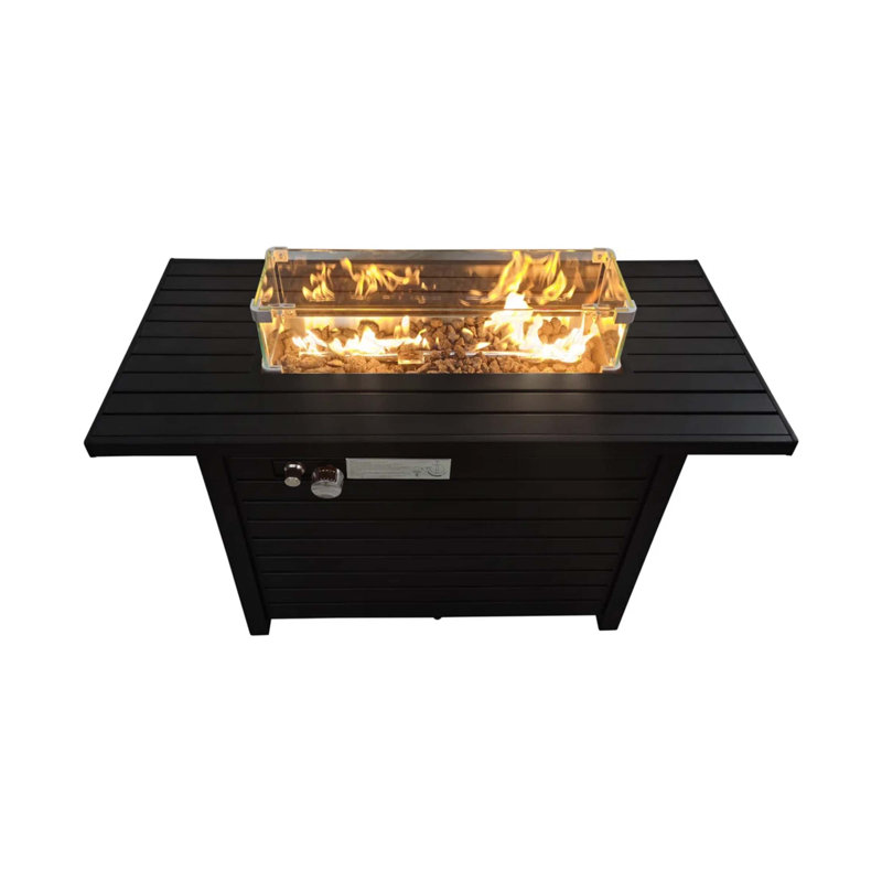Table foyer au propane 24 po en acier avec couvercle