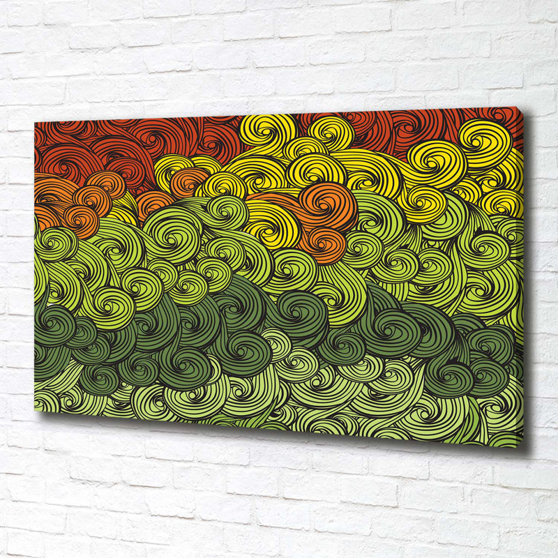 Colorful Waves - No Frame Print on Canvas