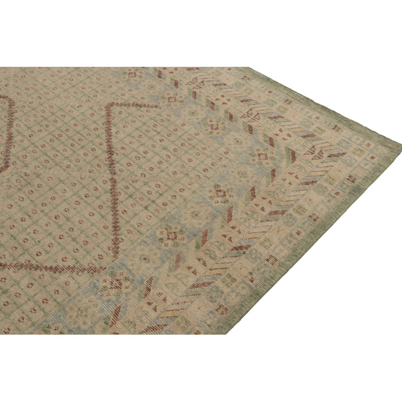 Distressed Homage Hand Knotted Wool Animal Print Area Rug, Rectangle 12' x 18'