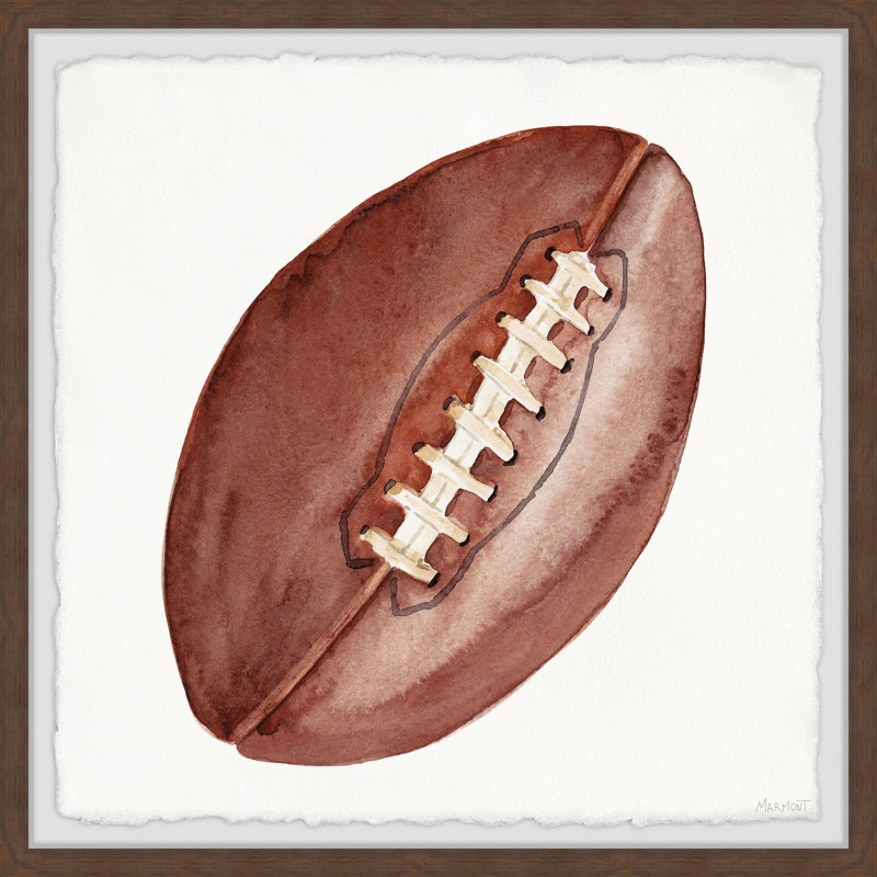«Cambrai Leather Football», reproduction encadrée, H 18 po x l 18 po x 1,5 po