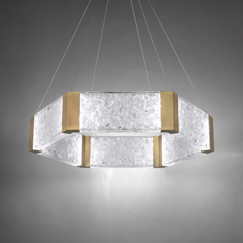 Forever 1 - Light LED Pendant, Aged Brass