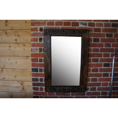 Melynda Wood Flat Wall Mirror