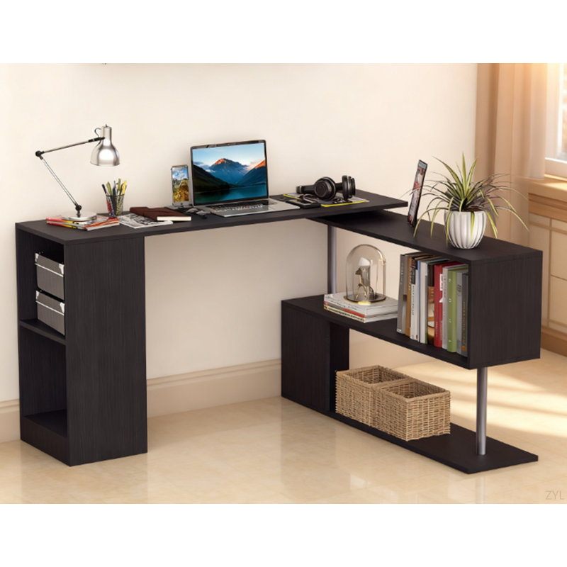 Poste de travail rotatif d'angle Modernhome, Noir