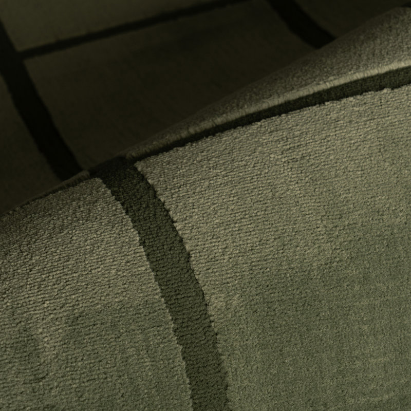 Tapis à carreaux texturé Lunara, Rectangle de 5 pi x 8 pi, Vert