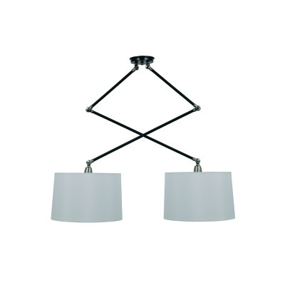 Luminaire suspendu tambour 2 lumières Creeden