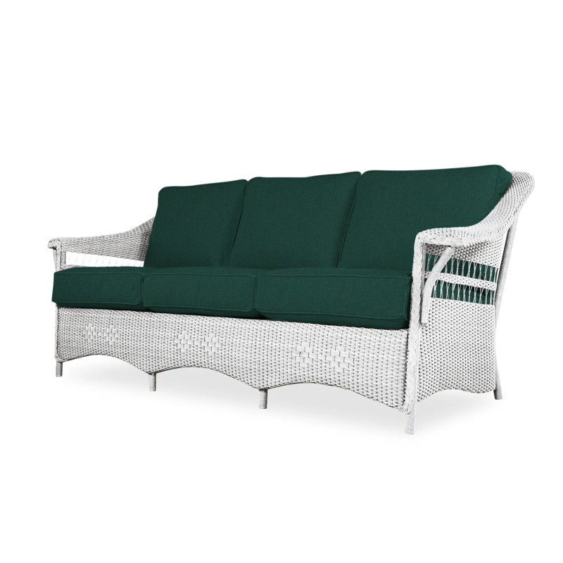 Nantucket Outdoor 3 - Seat Patio Sofa, Luna Mist, White