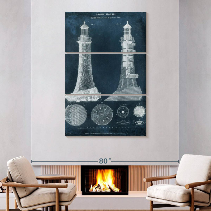 Laelle Lighthouse Blueprint, 74" H x 48" W