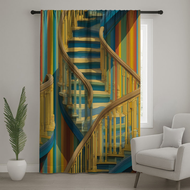 Rideaux courbés, rideaux occultant et occultant - 1 panneau, 50" x 92" - 1 Panel, Blocage