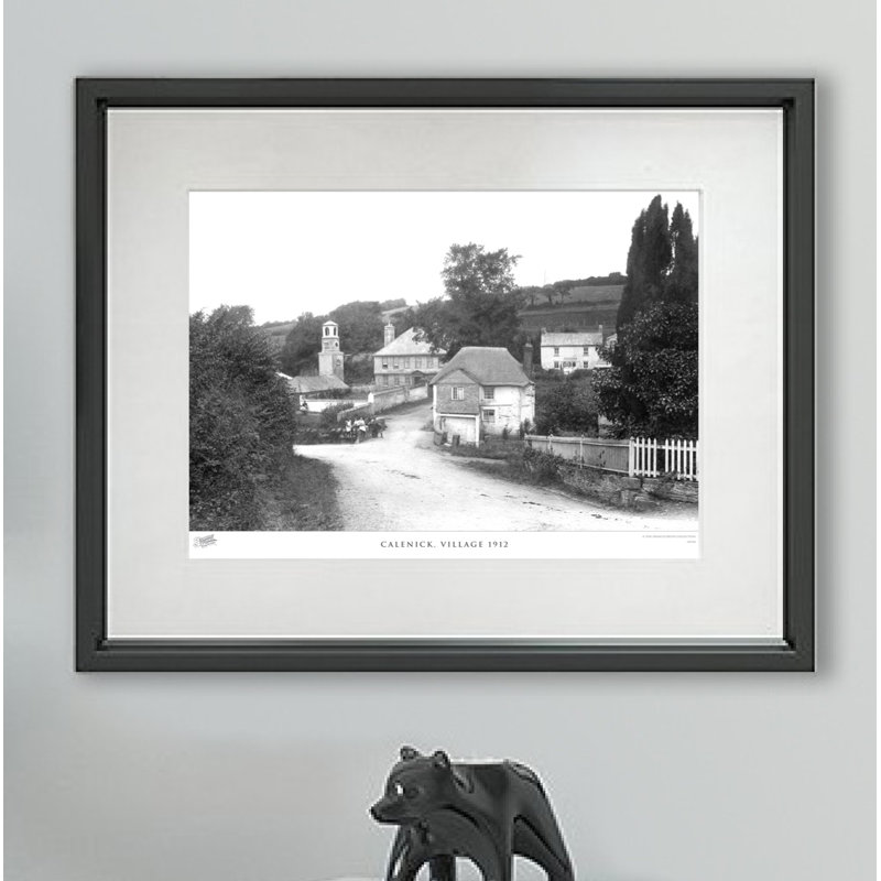 Calenick, Village 1912 - Single Picture Frame Print on Wood, 40cm H x 50cm W x 2.3cm D