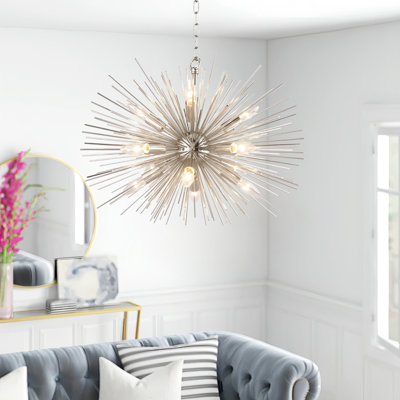 Baskin 12 - Light Dimmable Sputnik Sphere Chandelier