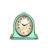 Decorative Metal Mantel Clock with Wooden Base Distressed-430784285