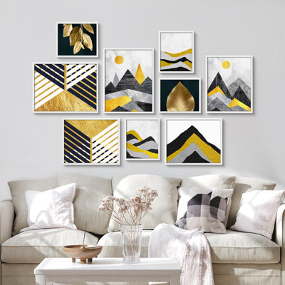 Or et noir, illustrations modernes, art moderne, petit décor