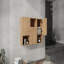 Armoire latérale de salle de bain 36 po, portes à fermeture douce, conception à fixation flottante, chêne imitationnel (emballage KD)-278281308
