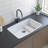 Hydrelia 30 In. Granite Double Bowl Kitchen Sink In White-120129295