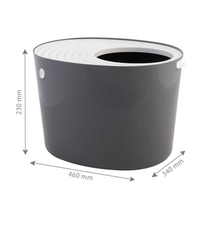 Polypropylene Litter Box, Grey