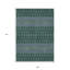 Tapis intérieur lavable 9 pi x 12 pi vert et bleu Tribal